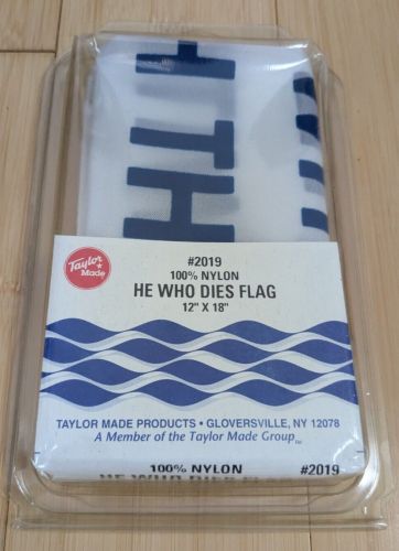 Marine Flag Taylor Made "He Who Dies with the Most Toys Wins" 12X18 2019, US $14.95, image 2