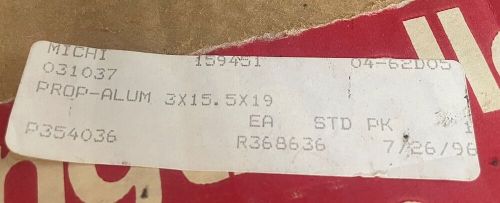 Michigan Wheel Match 031037 15 1/2 X 19 Pitch RH aluminum propeller 031037, US $60.00, image 4