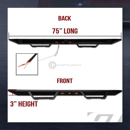 For 2007-2018 Silverado/Sierra Extended Matte Blk Modular LED Drop Step Nerf Bar, US $230.00, image 3