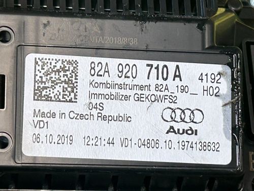 2018+ AUDI A1 MK2 SPEEDOMETER INSTRUMENT CLUSTER 82A920710A VIRTUAL, US $, image 3