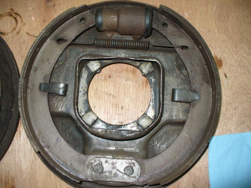 Front hydraulic brake assemblies left & right backing plates 1946 ford flathead