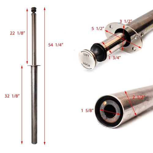Rinker Boat Telescoping Ski Pylon 1166819 | 22 1/8 Inch Stainless, US $729.94, image 4