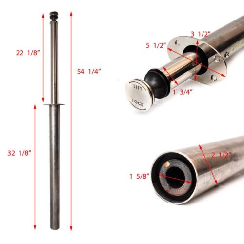 Rinker Boat Telescoping Ski Pylon 1166819 | 22 1/8 Inch Stainless, US $729.94, image 9