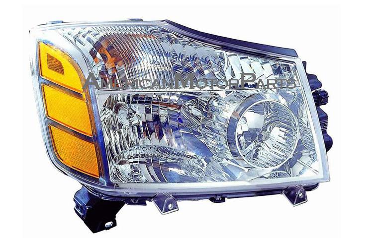Right passenger side replacement headlight 04-07 nissan armada titan -260107s025
