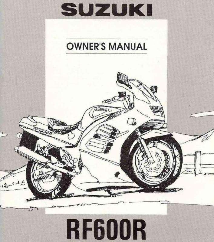 1994 suzuki rf600r motorcycle owners manual -rf 600 r-suzuki-rf600 r