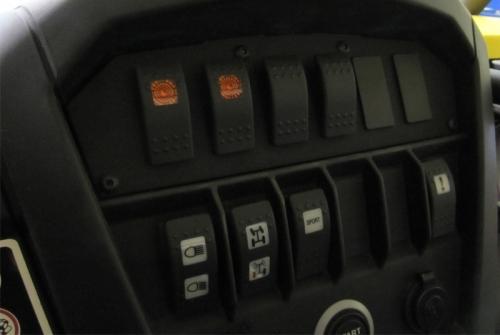 Can-am commander aluminum switch panel ( black ) version #2 holds 6 switches new
