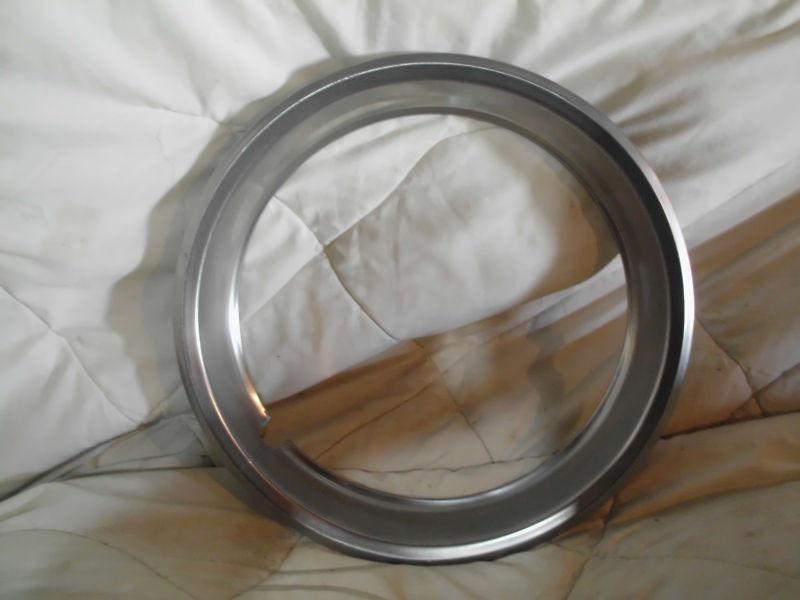 1 used 13" x 1 7/8"  wheel beauty trim rings chrome stainless steel gm    