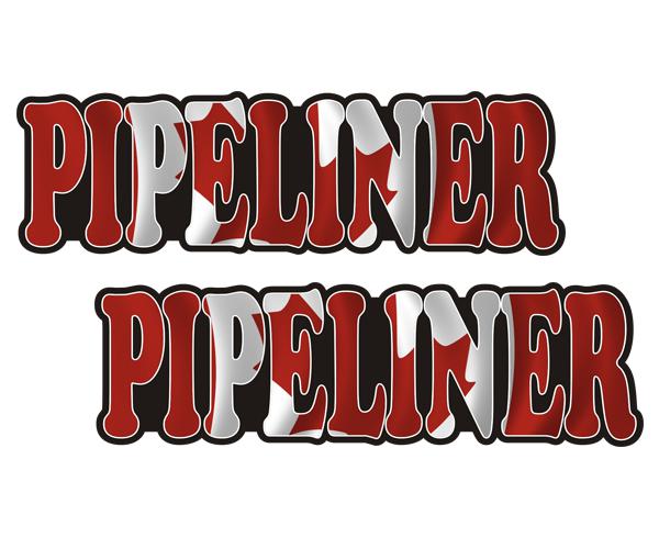 Pipeliner decal set 6"x1.8" canadian flag canada hard hat sticker u5ab