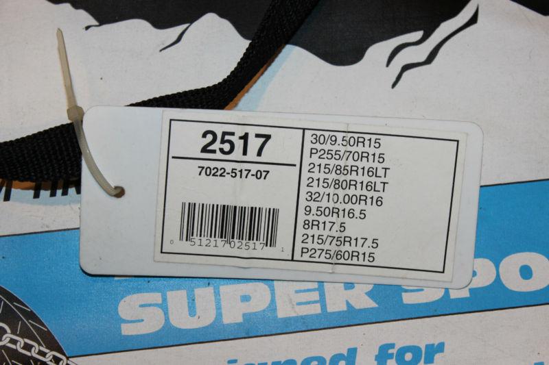 Sell LES SCHWAB SNOW TIRE CHAINS Quick Fit Sport LT 2517 New in