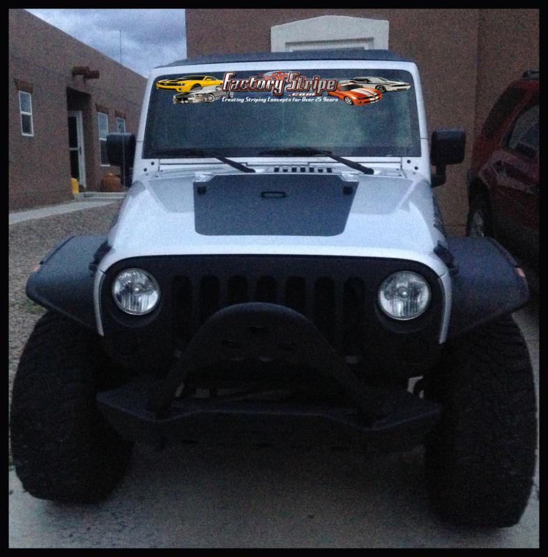 JEEP WRANGLER JK BLACKOUT HOOD GRAPHIC FACTORY STRIPE 2007 2013, US $32.99, image 3