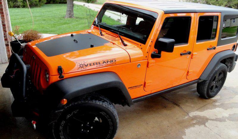 JEEP WRANGLER JK BLACKOUT HOOD GRAPHIC FACTORY STRIPE 2007 2013, US $32.99, image 4