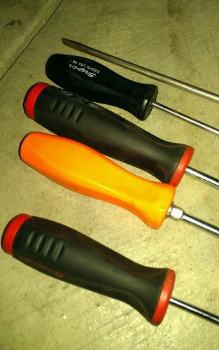 Snap on cabinet long screwdriver orange and red lot., US $32.00, image 3