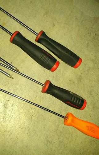 Snap on cabinet long screwdriver orange and red lot., US $32.00, image 4