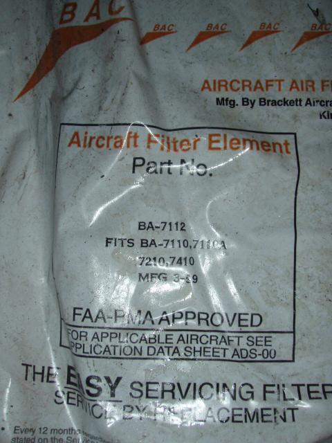 Aircraft air filter 