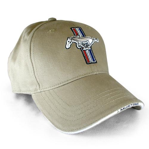 Ford mustang logo beige sandwiched baseball cap, baseball hat + gift, licensed