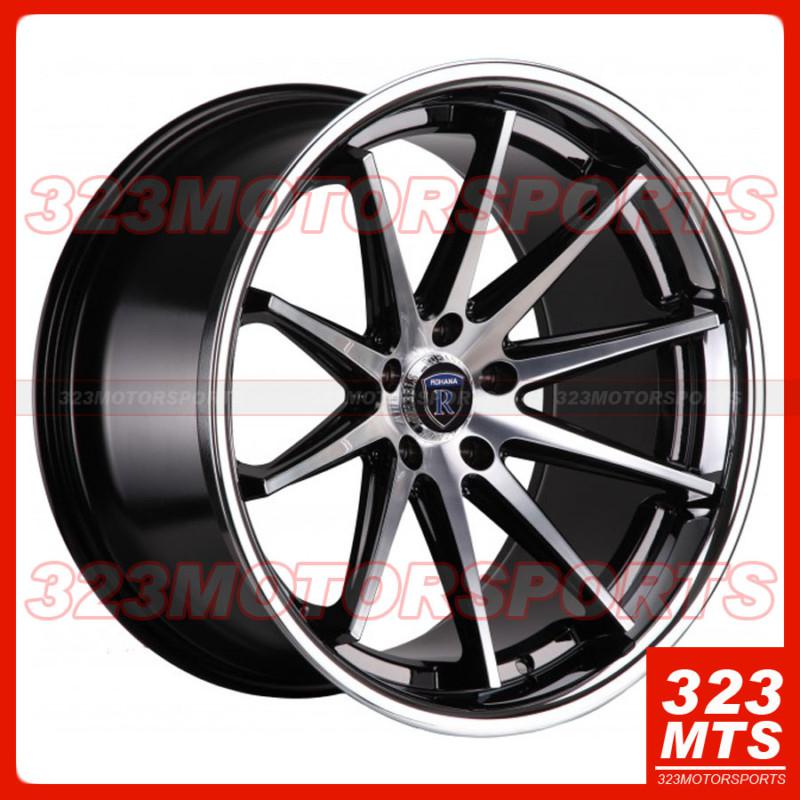 20" rohana wheel rc10 machined black stainless steel wheels rims audi mercedes