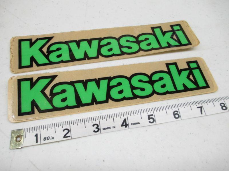 (2) kawasaki decals stickers motocross supercross mx vintage kx klx kdx
