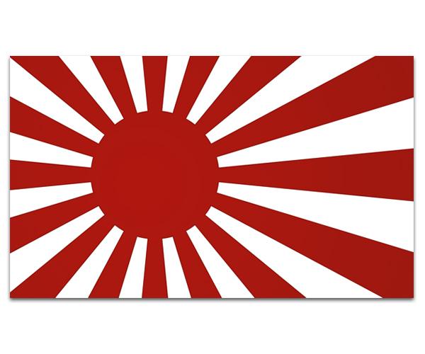 Rising sun flag decal 5"x3" japanese military japan vinyl car sticker zu1