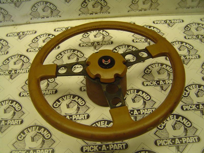 70-81 pontiac firebird trans am oem steering wheel assembly tan