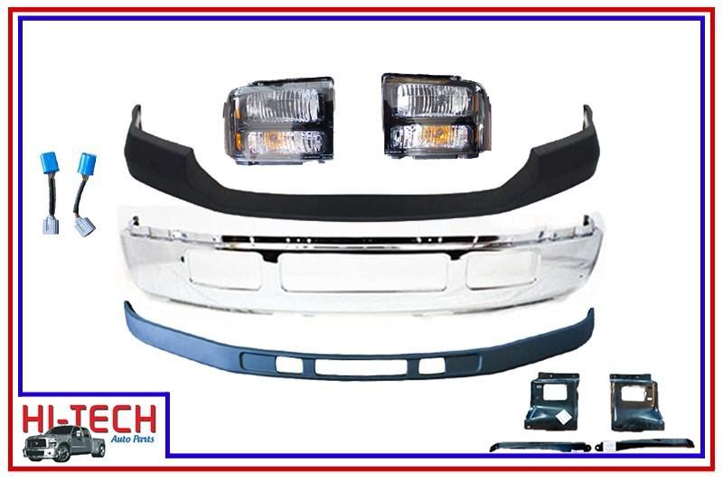 New 05 06 07 ford f250 f350 super duty chrome front bumper combo 5c3z 17757 ba