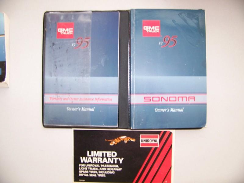 1995 95 gmc sonoma pick up truck owners operator manual guide books & case nr 