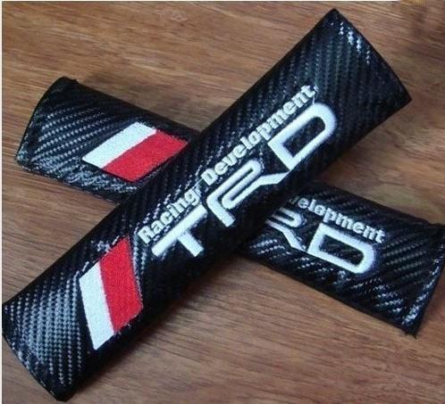 Carbon fiber car seat belt shoulder pad - toyota trd