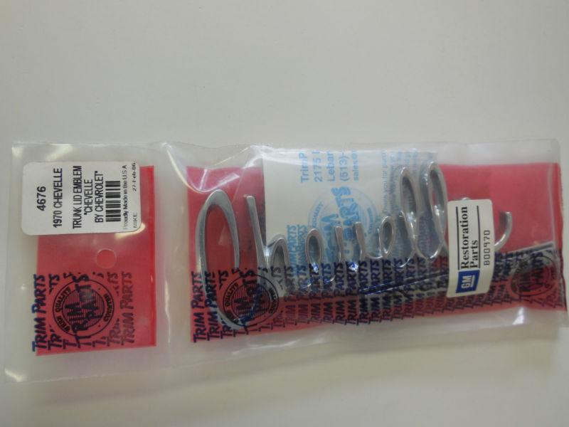 1970 CHEVELLE NEW TRUNK LID EMBLEM , US $42.00, image 2