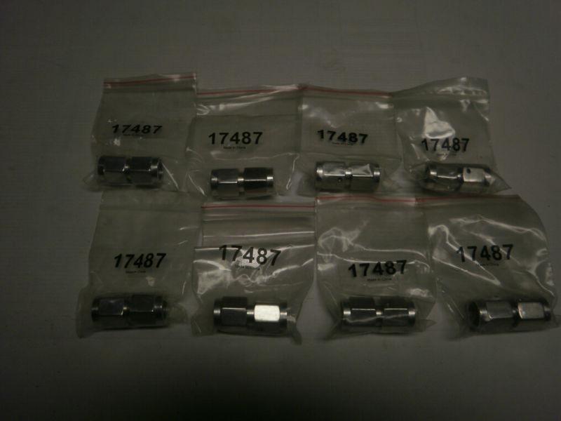 10 pack -6 an female straight swivel coupler polished fuel oil air fitting