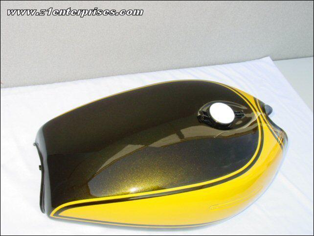 1973 kawasaki z1 green / yellow painted bodywork set