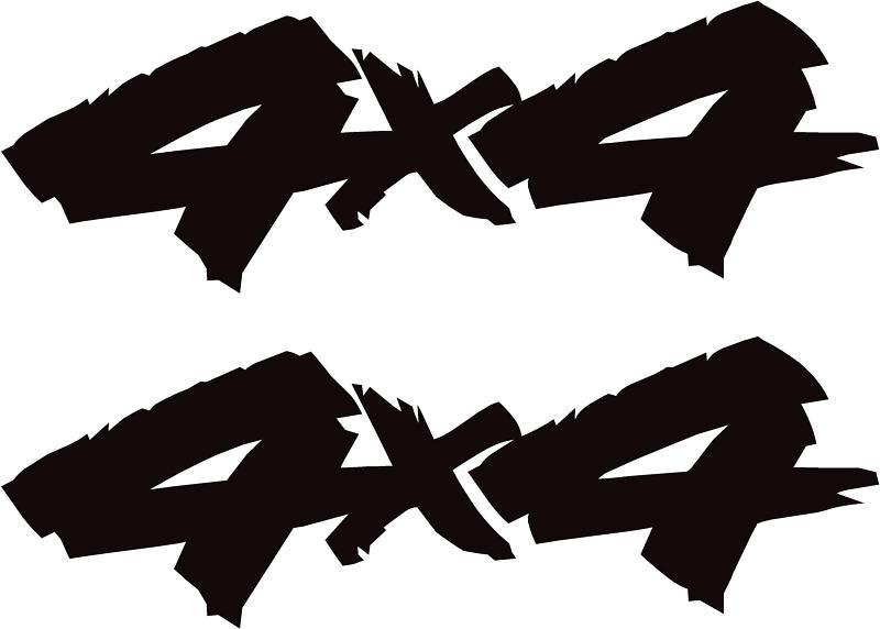 Ford chevy gmc dodge toyota 4x4 off road truck decal/sticker x2!