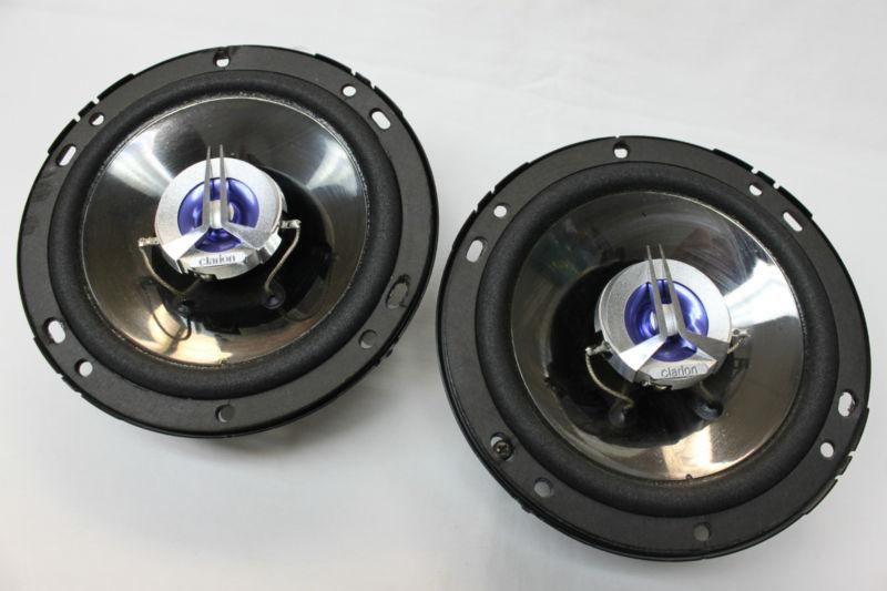 Qty: 2 clarion 2-way 180w speakers 4 ohms pair used srr1627