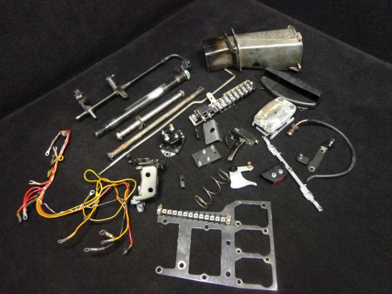 Mercury, force 1990 90 hp 906x90c~ misc parts, mounts,exhaust tube,shafts~603
