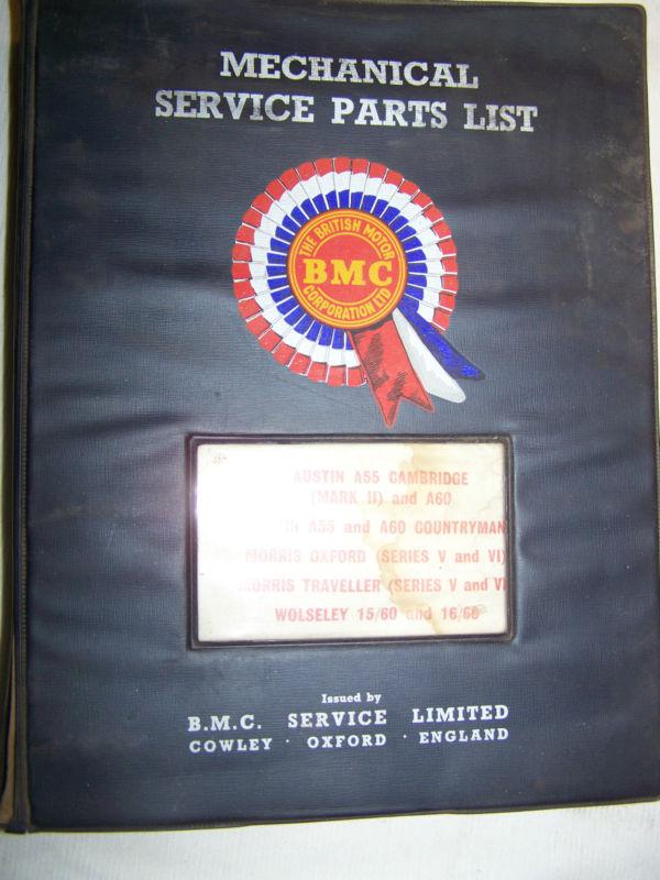 Bmc body service, parts list, 1965 austin a55 ,cambridge (mk ii) & more look