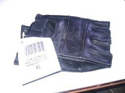 Fingerless biker gloves leather xl