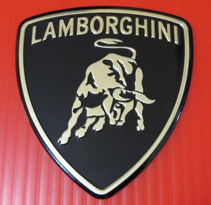 Lamborghini car logo aluminium grille fender emblem logo badge sticker decal x 1