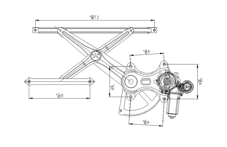 Right passenger side replacement front power window regulator 03-08 pontiac vibe