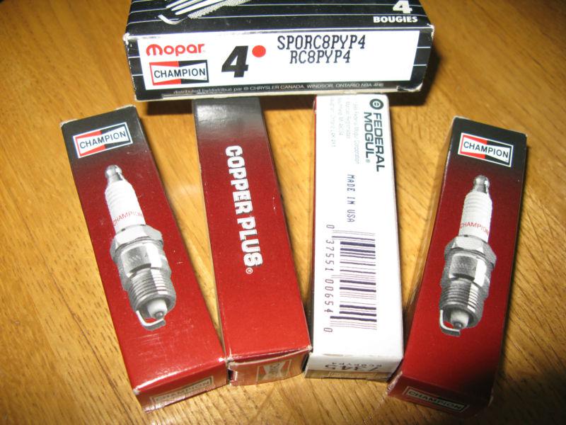 Champion mopar spark plugs four - sporc8pyp4  rc8pyp4