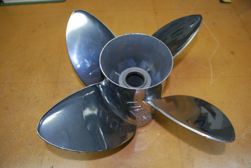 Mercury bravo 1 stainless propeller 15 1/2 x 22 lh no hub 48-831909 4 blade bc