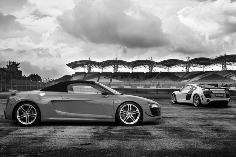 Audi r8 x2 hd poster super car b&w print multiple sizes available