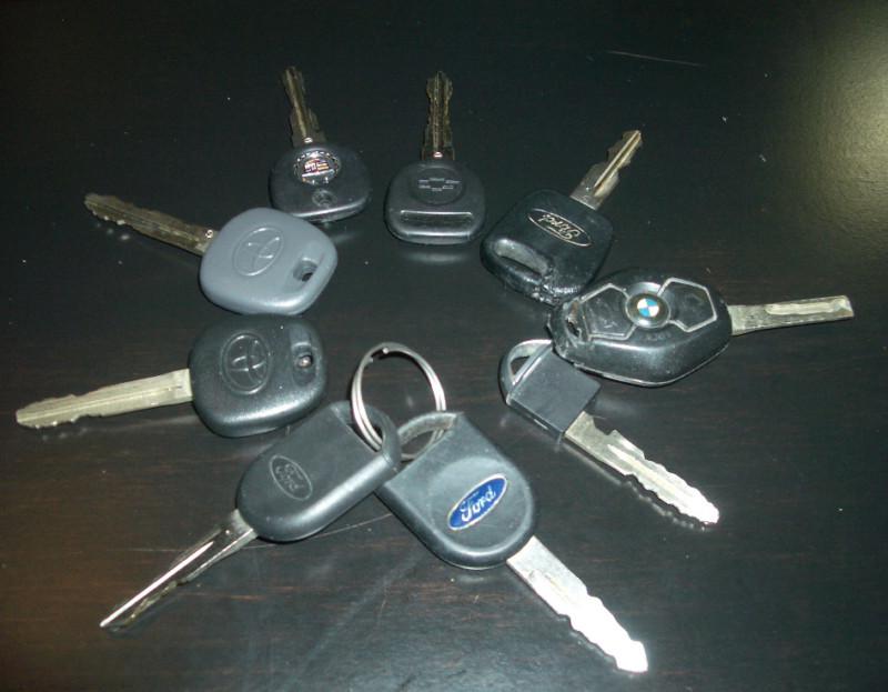 DEALER SPARES! LOT OF 15 TRANSPONDER KEYS - FORD CADILLAC CHEVY TOYOTA BMW, US $2.99, image 2