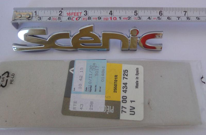 Renault scenic rear boot tailgate badge emblem nameplate genuine new 7700434725