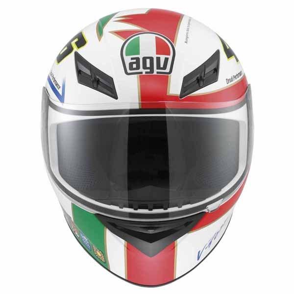 AGV K3 Icon 46 Valentino Rossi Motorcycle Helmet White Red Green All Sizes, US $219.95, image 2