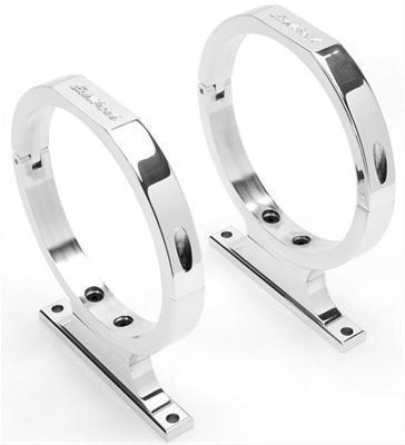 Edelbrock nitrous bottle brackets polished for 12.5 lb. carbon fiber bottle