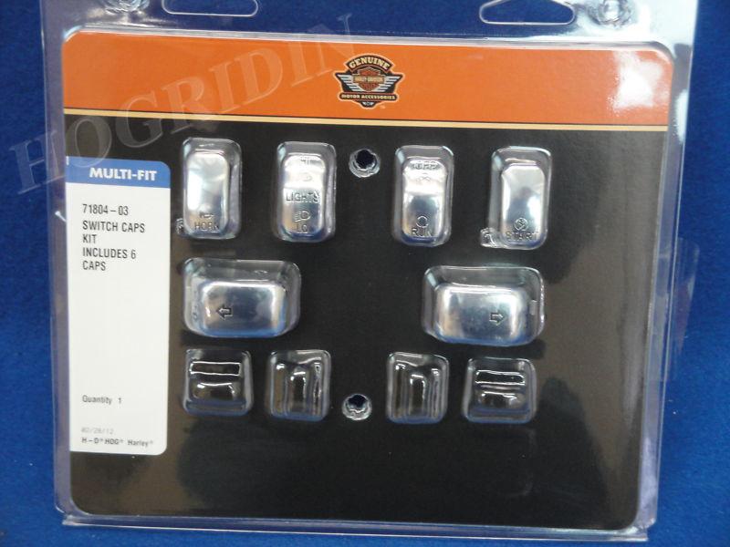 Sell Harley softail dyna sportster xl v rod hand controls switch housing buttons caps in