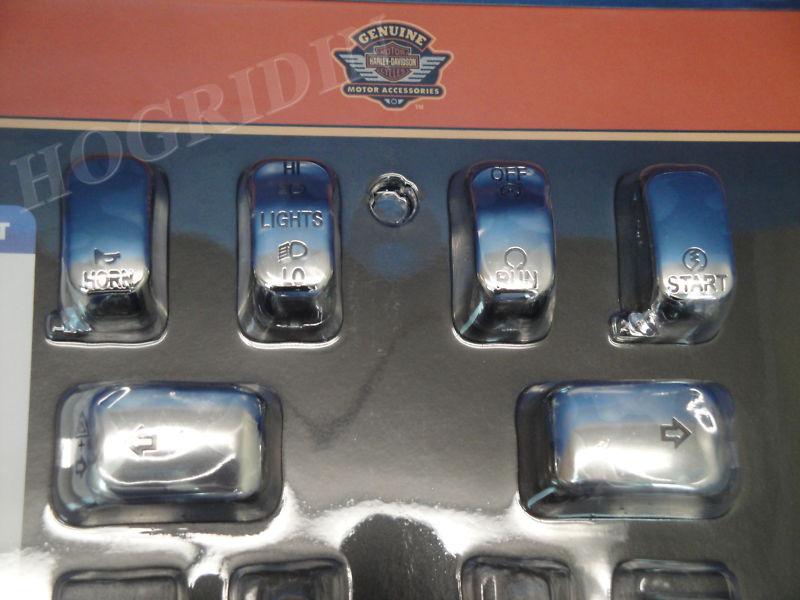 Sell Harley softail dyna sportster xl v rod hand controls switch housing buttons caps in