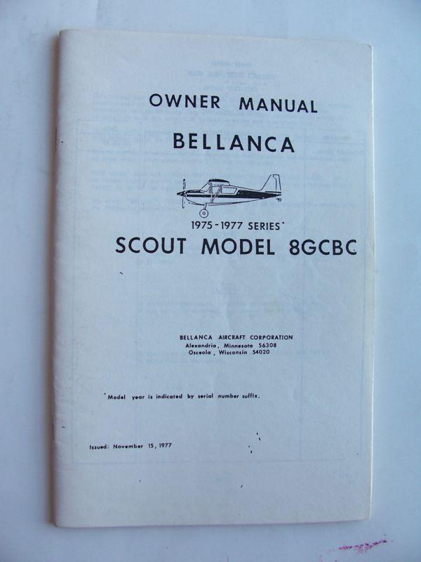 75-77 series bellanca  scout model 8gcbc owner's manual