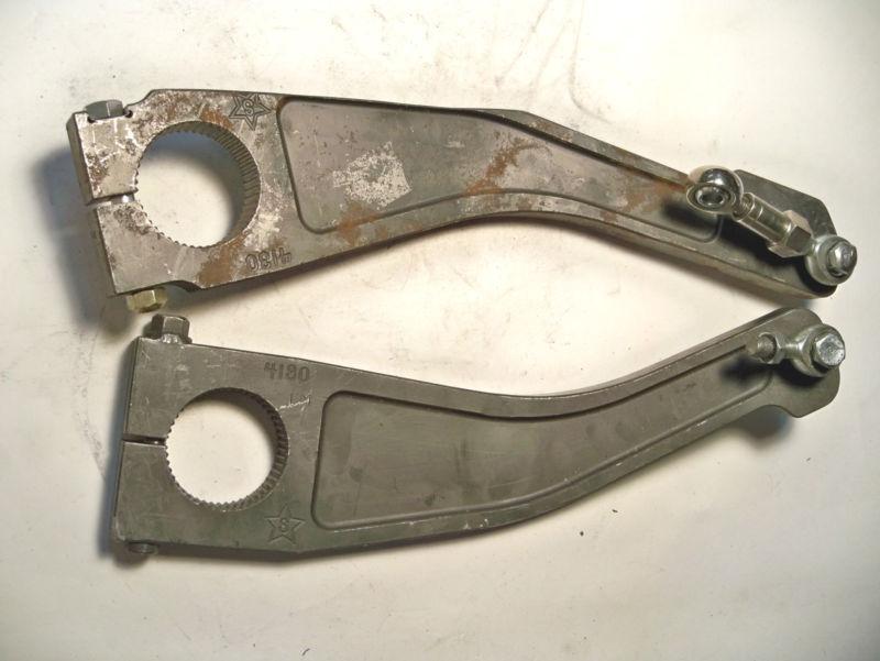 Schroeder  2"  30 degree steel sway bar arms 4130 rotated ends plated nascar