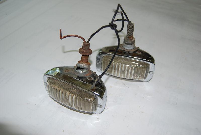Sell GLASS LENS MARKER LIGHTS FE20 CHROME FORD CHRYSLER GM RAT ROD HOT
