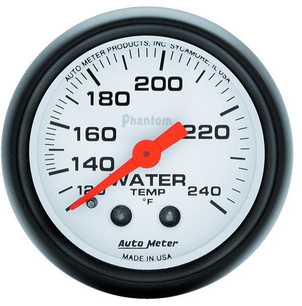 Auto meter 5732 phantom 2 1/16" mechanical water temperature gauge 120-240˚f