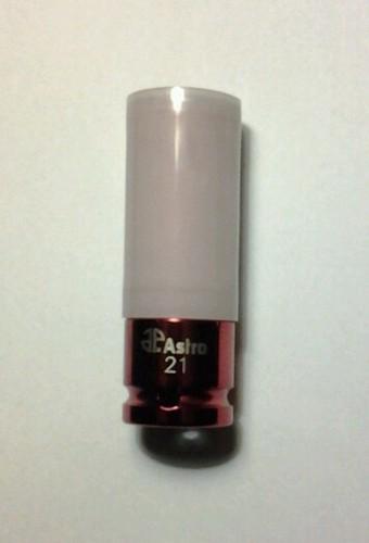 Astro 21mm impact socket with chrome protective plastic sleeve new!